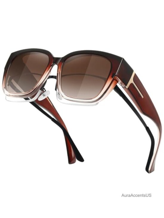 Accessories - Oversized Polarized Fit Over Sunglasses Square Full-Frame UV400